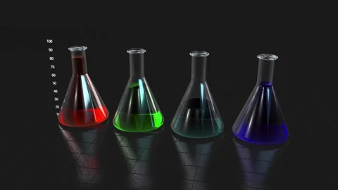Test Tube Beaker Graph Video stock 312105062
