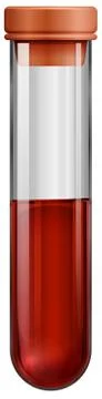 A test tube with a blood sample イラスト素材