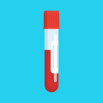 Test tube with a blood sample 스톡 일러스트