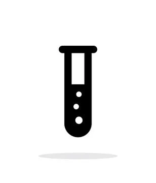 Test tube with bubbles simple icon on white background Stock Illustration