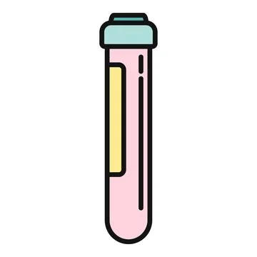 Test tube with cap and label for science experiment Illustrazione stock