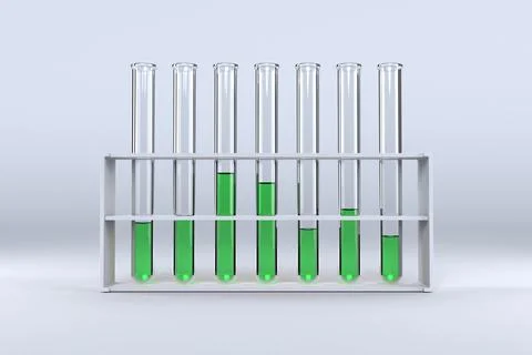 Test tube with chemical solution Stock Illustration