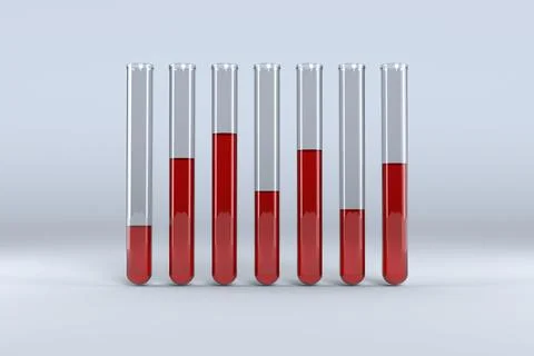 Test tube with chemical solution Stock Illustration