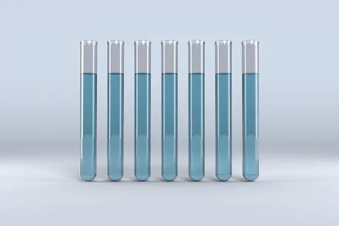Test tube with chemical solution Stock Illustration