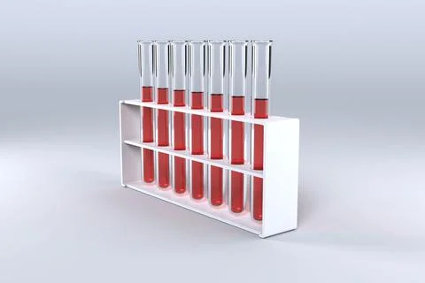 Test tube with chemical solution Stock Illustration