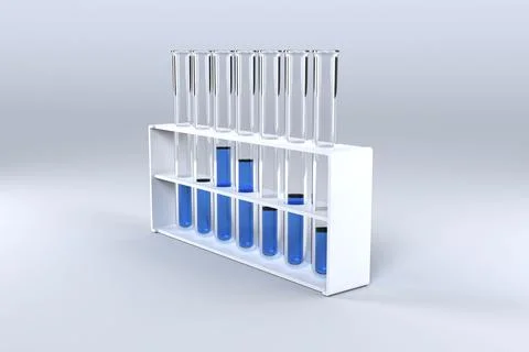 Test tube with chemical solution Stock Illustration