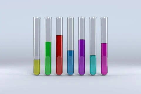 Test tube with chemical solution Stock Illustration