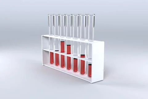 Test tube with chemical solution Stock Illustration
