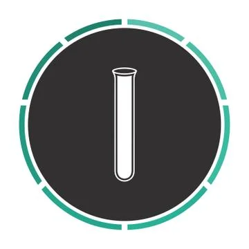 Test tube computer symbol 스톡 일러스트