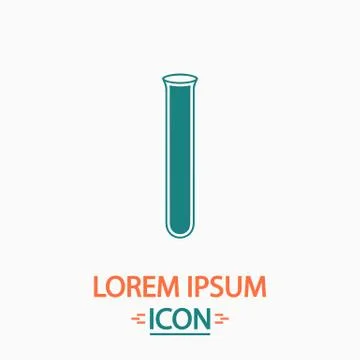 Test tube computer symbol Stock Illustration