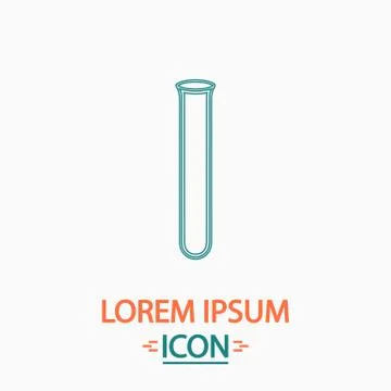 Test tube computer symbol Stock Illustration