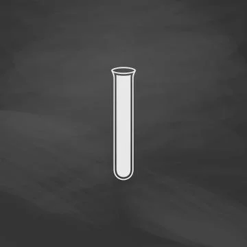 Test tube computer symbol Illustrazione stock