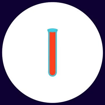 Test tube computer symbol Stock Illustration
