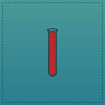 Test tube computer symbol Illustrazione stock