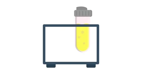 A test tube displaying two separate liquids, each with a unique color, high.. Video stock 332535098