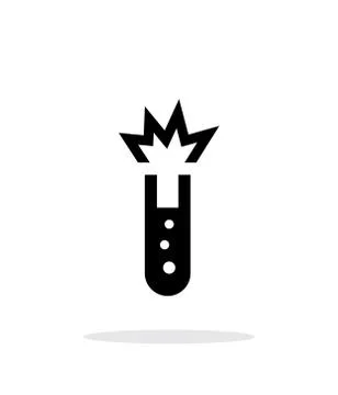 Test tube with explosive substance simple icon on white background Stock Illustration