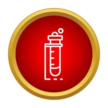 Test tube filled with liquid bubbling in laboratory Illustrazione stock