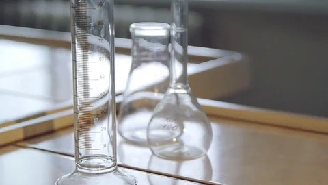 In a test Tube Filled with Risks Transparent Liquid Stock Footage 78980109