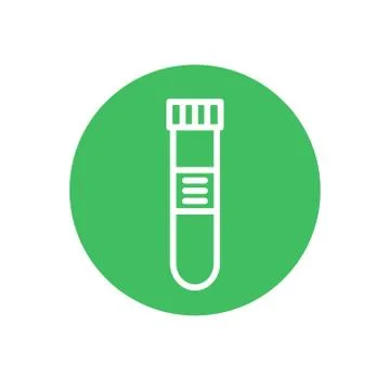 Test tube flat icon, vector illustration Stock Illustration