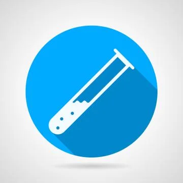 Test tube flat round vector icon イラスト素材