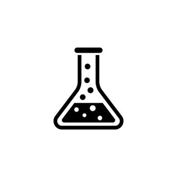 Test Tube Flat Vector Icon Stock Illustration