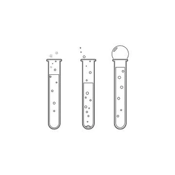 Test tube. flat vector icon Stock Illustration