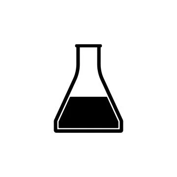 Test Tube Flat Vector Icon Ilustração Stock