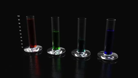 Test tube graph V2, scientific tube graphs Stock Footage 312105041
