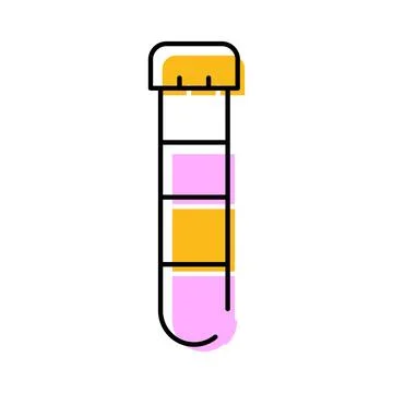 Test tube icon containing liquid for medical research 스톡 일러스트