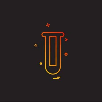 Test tube icon design vector Ilustración de archivo