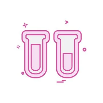 Test tube icon design vector Stock Illustration