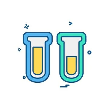 Test tube icon design vector Ilustración de archivo