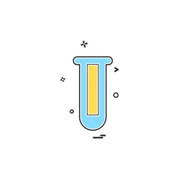 Test tube icon design vector Stock Illustration