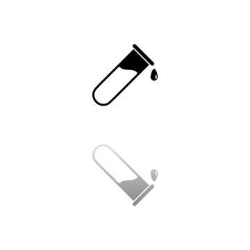 Test tube icon flat Stock Illustration