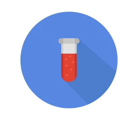 Test tube icon illustrated in vector on white background Illustrazione stock