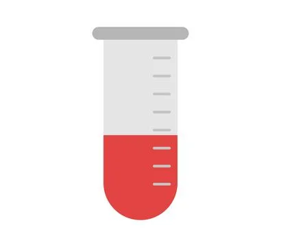 Test tube icon illustrated in vector on white background Stock Illustration