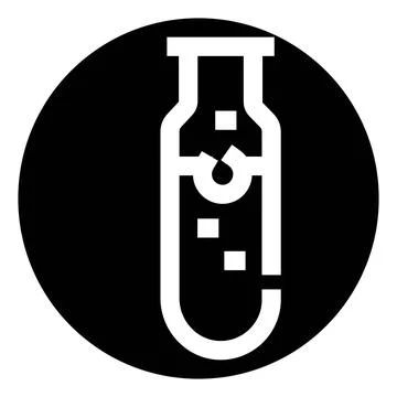 Test tube icon representing science and research 스톡 일러스트