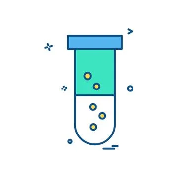 Test tube icon vector design Illustrazione stock