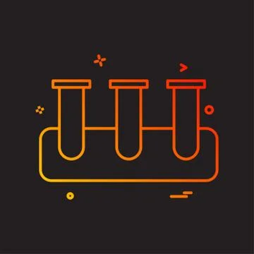 Test tube icon vector design Illustrazione stock