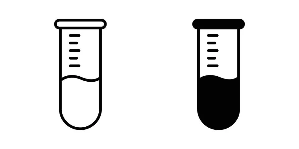 Test tube icon vector design illustrations Stock Illustration