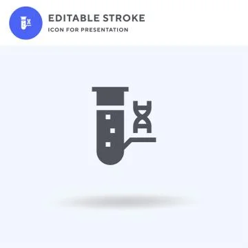 Test Tube icon vector, filled flat sign, solid pictogram isolated on white, l Illustrazione stock