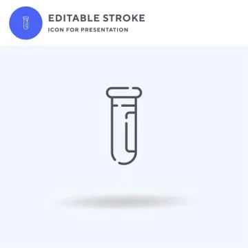 Test Tube icon vector, filled flat sign, solid pictogram isolated on white, l Illustrazione stock