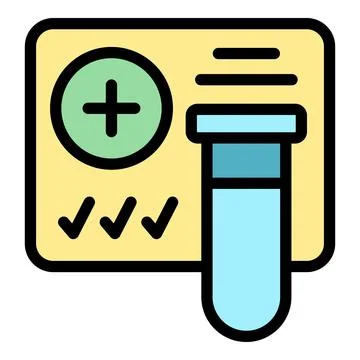 Test tube icon vector flat Stock Illustration