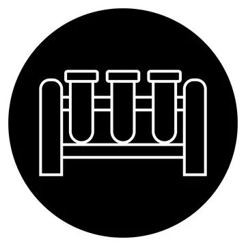 Test tube icon vector Stock Illustration