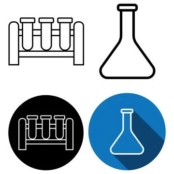 Test tube icon vector Stock Illustration