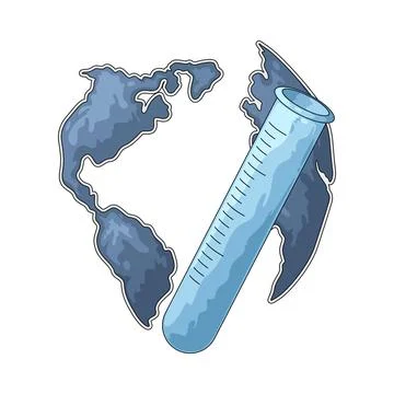 Test tube illustration Stock Illustration