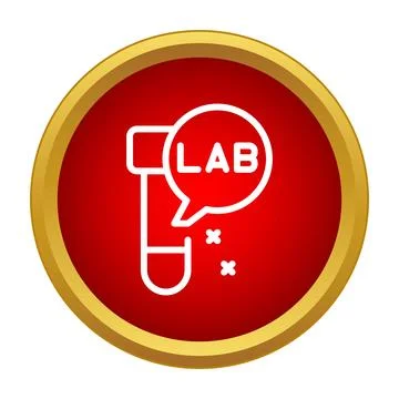 Test tube lab concept with speech bubble icon Stock Illustration