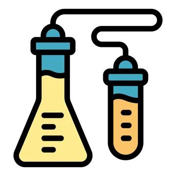 Test tube lab icon vector flat Ilustración de archivo