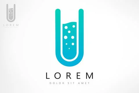 Test tube logo vector. Laboratory logo design. Stock Illustration