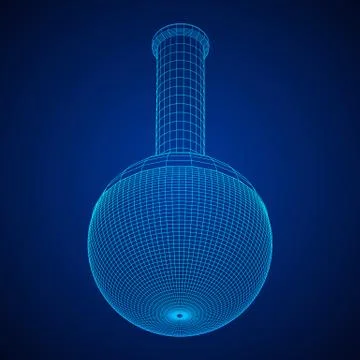 Test tube low poly wireframe mesh 스톡 일러스트